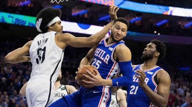 太阳轻取篮网，恩比德统治全场